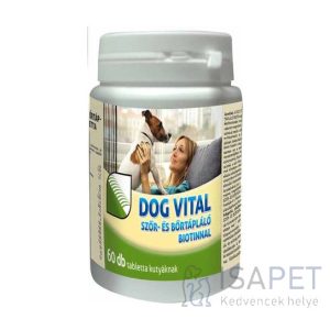 Dog Vital szőr- és bőrtápláló tabletta biotinnal 60 db