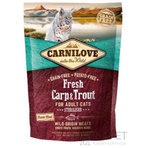 CarniLove Fresh Adult Cat Sterilised ponttyal és pisztránggal 2kg