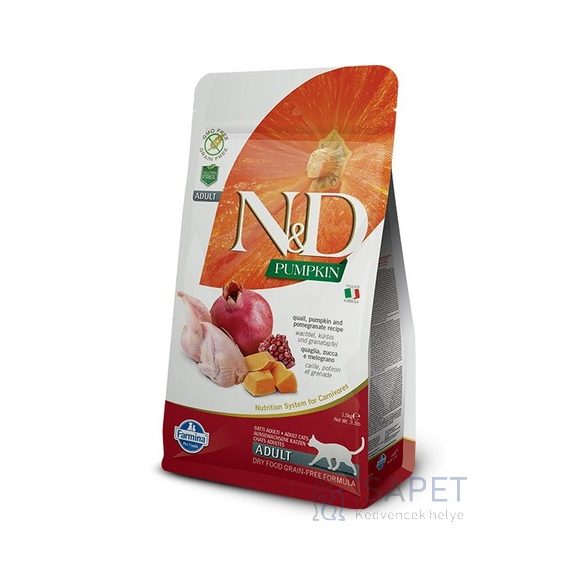 N&D Cat Grain Free fürjjel, sütőtökkel és gránátalmával 300 g
