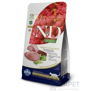 N&D Cat Grain Free Quinoa Weight Management Lamb – Súlykontroll 300 g