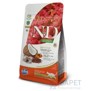 N&D Cat Grain Free Quinoa Skin & Coat Hering – Bőr- és szőrproblémákra 300g