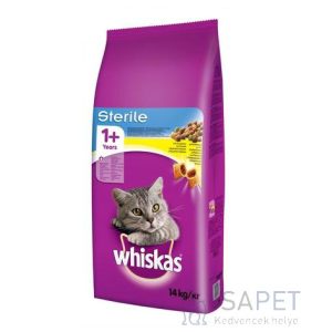 Whiskas Sterile szárazeledel ivartalanított macskáknak 14kg