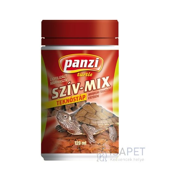 Panzi Szív-Mix, liofilizált marhaszív teknősök részére - 135 ml