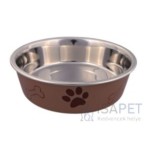 Trixie Stainless Steel Bowl - fémtál műanyag borítással (mintás, többféle színben) kutyák részére (2,2l/Ø23cm)