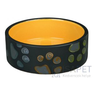 Trixie Jimmy Ceramic Bowl kerámia tál oldalán tappancs mintával 15 cm