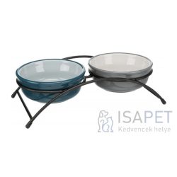   Trixie Ceramic Bowl Set - kerámia tál szett (petrol zöld/szürke) kutyák részére (2x1,6l /Ø20cm)