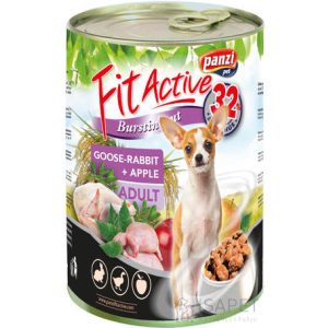 FitActive Dog Adult libás, nyulas és almás konzerv 1,24kg