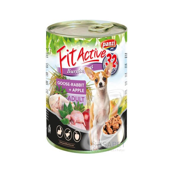 FitActive Dog Adult libás, nyulas és almás konzerv 1,24kg