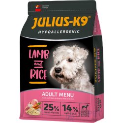   Julius-K9 Hypoallergenic Adult Lamb & Rice 3kg normál szemcse