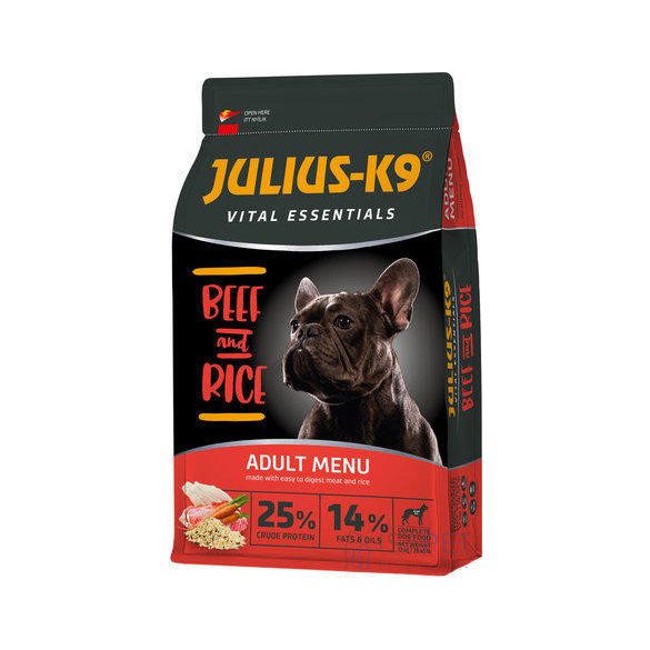 Julius-K9 Vital Essentials Adult Beef & Rice 3kg normál szemcse