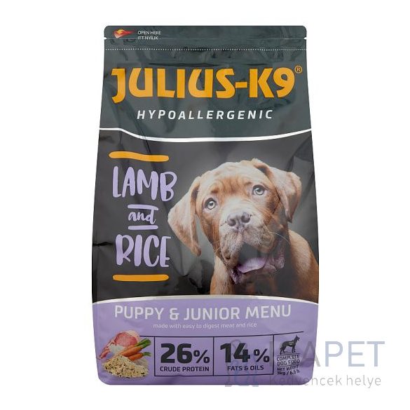 Julius-K9 Hypoallergenic Puppy & Junior Lamb & Rice 3kg