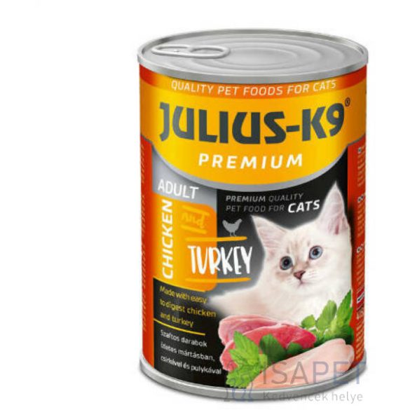 Julius-K9 Cat Adult Chicken & Turkey nedveseledel macskáknak 415g