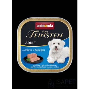 Animonda Vom Feinsten Adult (csirke+tőkehal) alutálkás - Felnőtt kutyák részére 11x150g