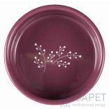 Trixie Ceramic Bowl - kerámia tál (mintás, fehér/berry) kutyák részére, 0,6l/Ø12cm