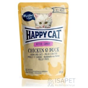 Happy Cat All Meat Kitten/Junior alutasakos eledel csirke- és kacsahússal 85g