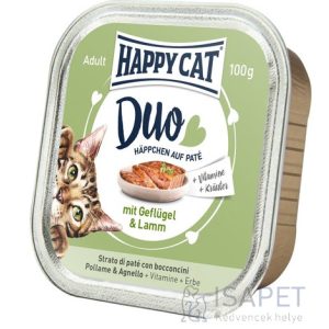 Happy Cat Minkas Duo szárnyas- és bárányhúsos pástétom falatkák 12x100 g