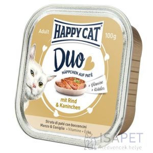 Happy Cat Minkas Duo marha- és nyúlhúsos pástétom falatkák 12x100 g