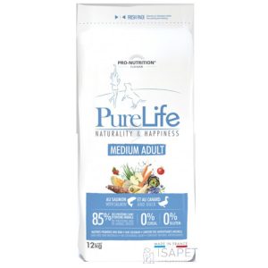 Flatazor Pure Life Medium Adult hipoallergén táp lazaccal és kacsával 12 Kg