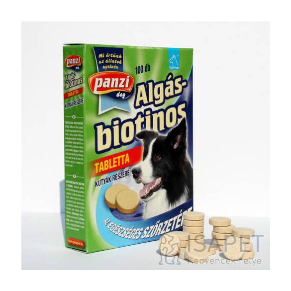 Panzi algás-biotinos tabletta kutyáknak az egészséges szőrzetért 100 db