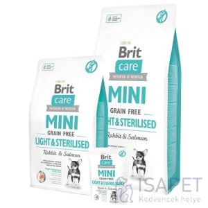 Brit Care Mini Grain Free Light & Sterilised Rabbit & Salmon 2x7kg