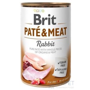 Brit Care Paté & Meat Rabbit konzerv - Pástétom egész húsdarabokkal 6x400 g