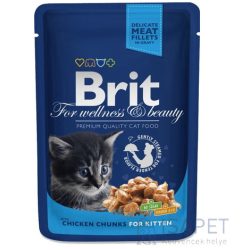 Brit Premium Cat with Chicken Chunks for Kitten 100 g
