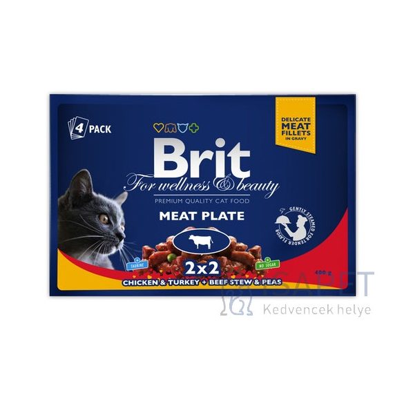 Brit Premium Cat Meat Plate 4x100 g