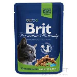 Brit Premium Cat with Chicken Slices for Sterilised 100 g