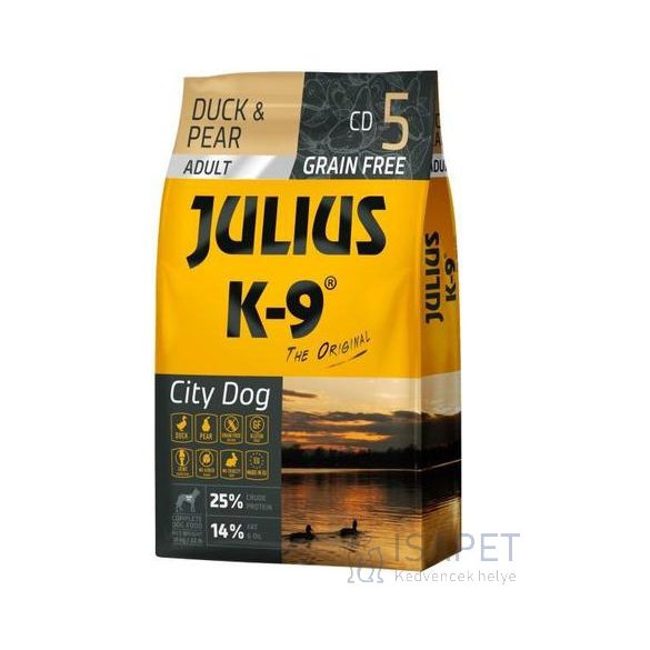 Julius-K9 GF City Dog Adult Duck & Pear 340 g