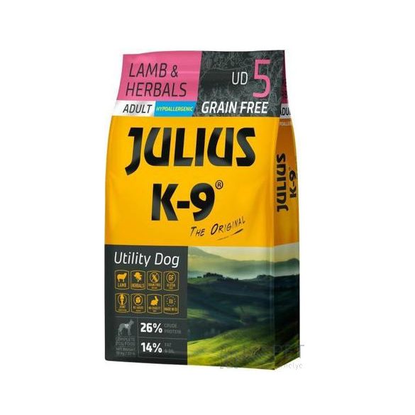 Julius-K9 GF Hypoallergenic Utility Dog Adult Lamb & Herbals 340 g