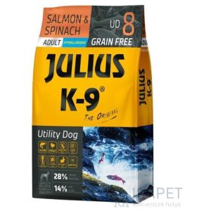 Julius-K9 GF Hypoallergenic Utility Dog Adult Salmon & Spinach 340 g