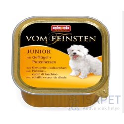   Animonda Vom Feinsten Junior – Szárnyashúsos és pulykaszíves kutyaeledel 11x150 g