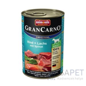 Animonda GranCarno Adult marhahúsos, lazacos és spenótos konzerv 6x400 g