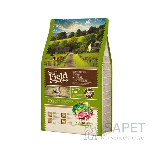 Sam's Field Gluten Free Adult Medium Beef & Veal 2x13 Kg