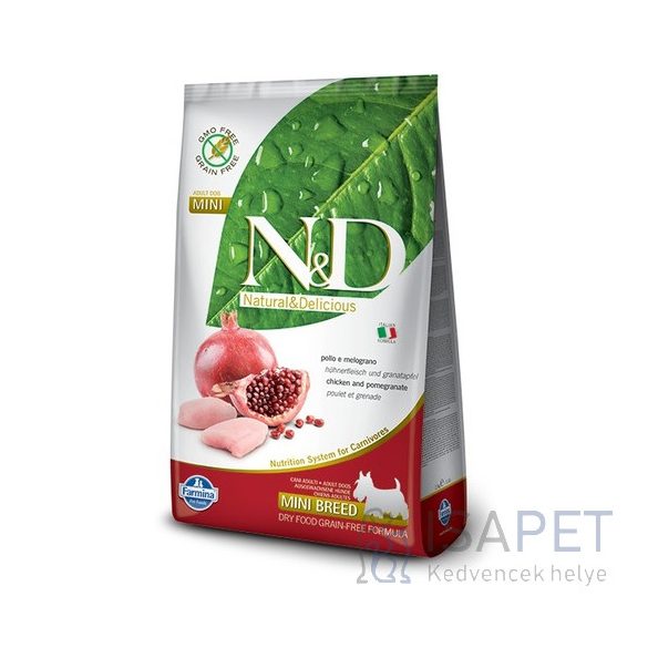 N&D Dog Adult Mini Chicken & Pomegranate Grain Free 800 g