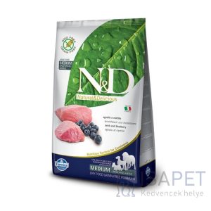 N&D Dog Prime Adult Medium Lamb & Blueberry 7 Kg