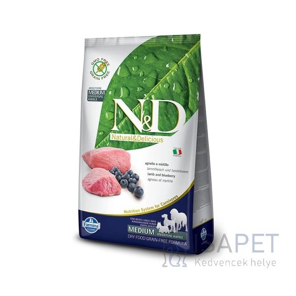 N&D Dog Prime Adult Medium Lamb & Blueberry 800g