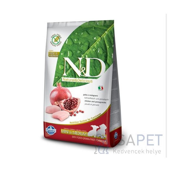 N&D Dog Puppy Mini & Medium Chicken & Pomegranate Grain Free 800g