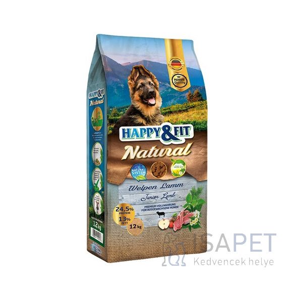 Happy&Fit Natural Welpen Lamm kölyökkutyáknak 12 Kg