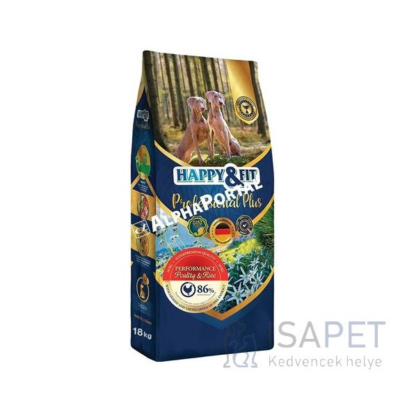 Happy&Fit Adult Performance Poultry & Rice 18 Kg