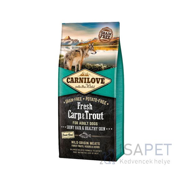 CarniLove Fresh Adult Dog Hair & Healty Skin 12 Kg