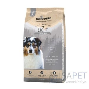 Chicopee CNL Light Lamb & Rice diétás kutyatáp 15 Kg