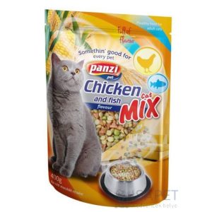 Panzi Cat-Mix halas, csirkés és zöldséges száraztáp cicáknak 400g