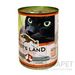 Pet's Land Cat konzerv baromfival 415g