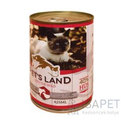   Pet's Land Cat konzerv marhamájjal, bárányhússal és almával 415g