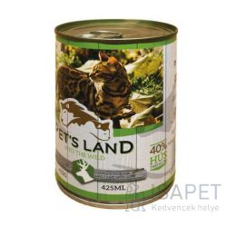Pet's Land Cat konzerv vadhússal és répával 415g