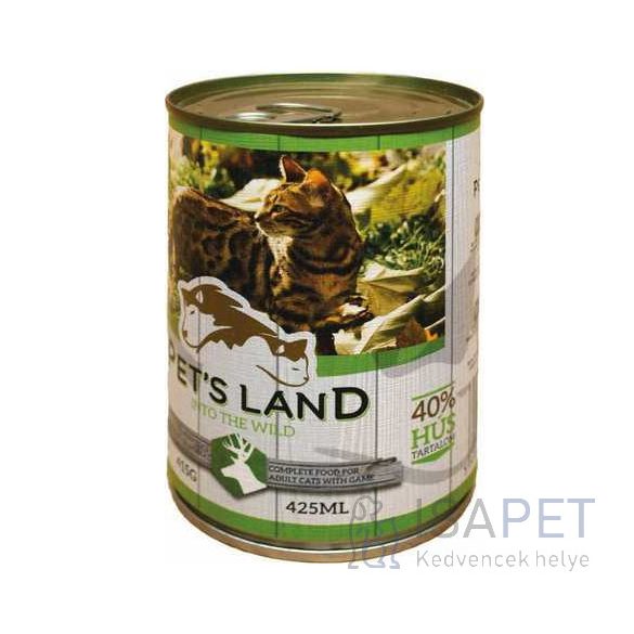 Pet's Land Cat konzerv vadhússal és répával 415g