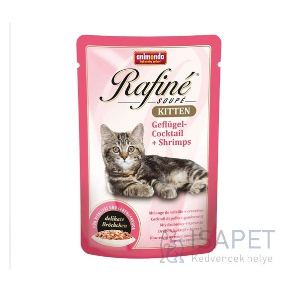 Animonda Rafine Soupé Kitten – Szárnyaskoktél és garnéla 100 g