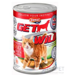 Panzi GetWild Cat Adult Beef & Apple konzerv 450g