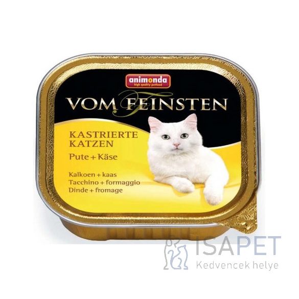 Animonda Vom Feinsten ivartalanított macskáknak – Pulykahúsos és sajtos eledel 100 g